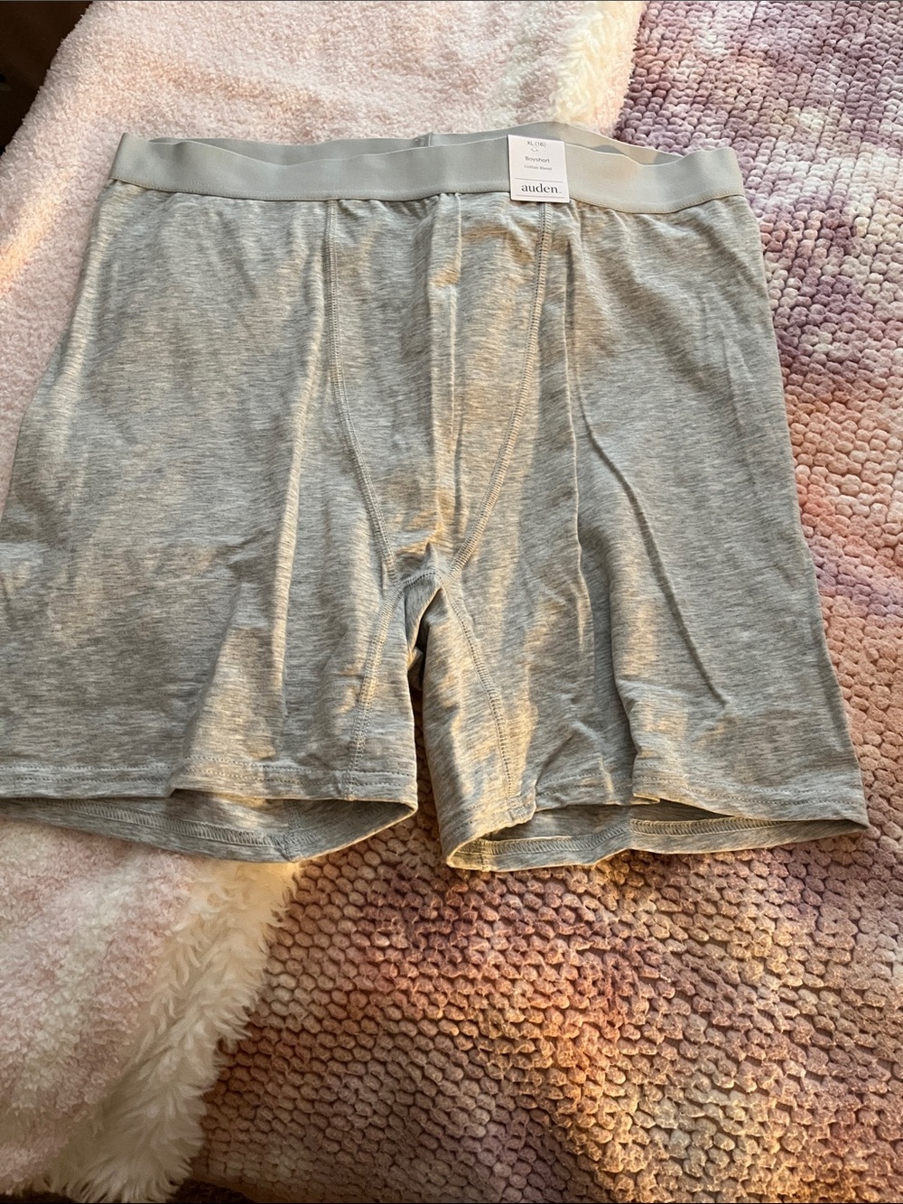 Auden Light Gray Boxer Briefs – Soft Stretch Support